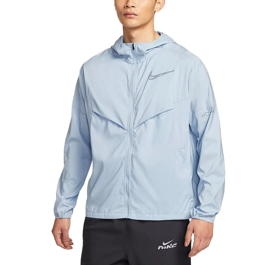 Nike Windrunner Repel Running Jacket - Light Armory Blue - front view